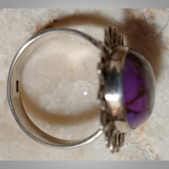 🔥AUTHENTIC Mohave Purple Turquoise sterling silver Ring sz 7 05 11825 - Picture 8 of 8